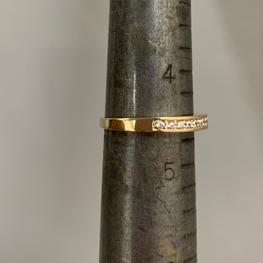 14k Solid white of Yellow gold Wedding Band - Picture 10 of 12